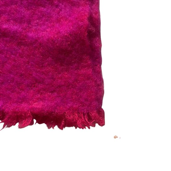 Hemmings Mohair & Wool Handwoven Wrap Bright Pink Made In Ireland - Picture 5 of 7